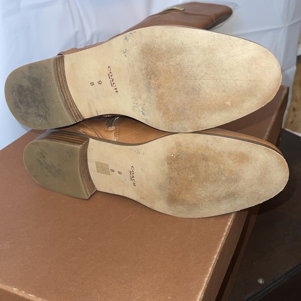 COACH New York "Micha Calf" Leather Women's Boots CINNAMON Style-A6848 Size‎ 9MB - Picture 12 of 16